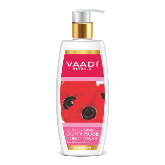 Ultra Nutrient Organic Rich Corn Rose Conditioner with Hibiscus Extract- Conditions & Softens Hair ( 350ml / 12 fl oz)