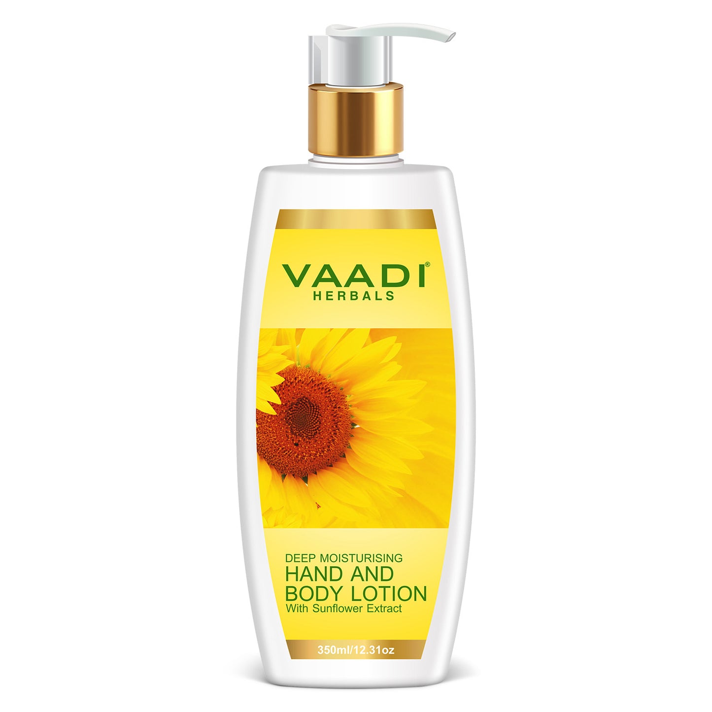 Organic Hand & Body Lotion with Sunflower Extract - Enhances Water Retention in Skin - Keeps Skin Soft (350 ml/12 fl oz)