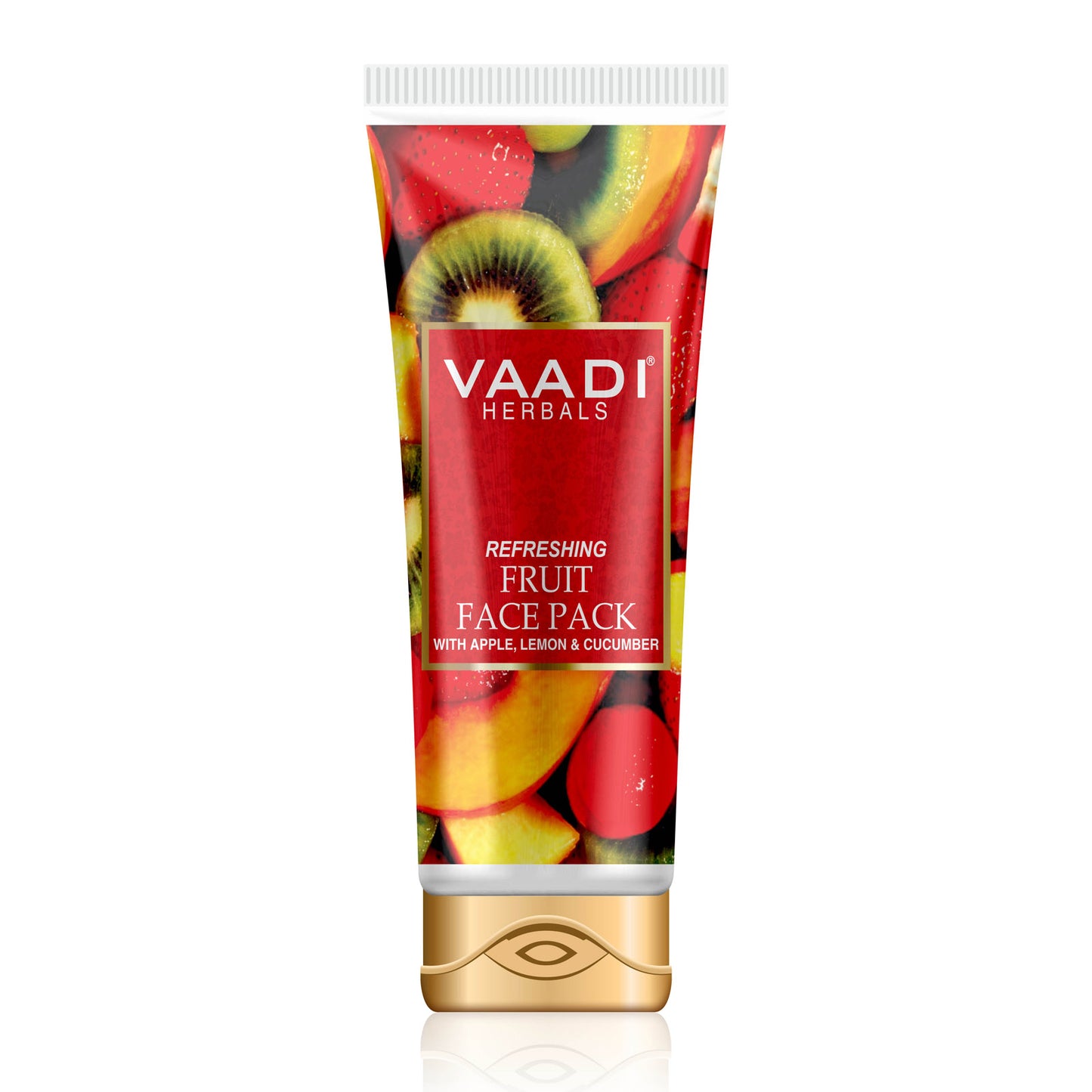 Refreshing Organic Fruit Face Pack with Apple, Lemon & Cucumber - Protects & Revitalizes Skin (120 gms/ 4.3 oz)