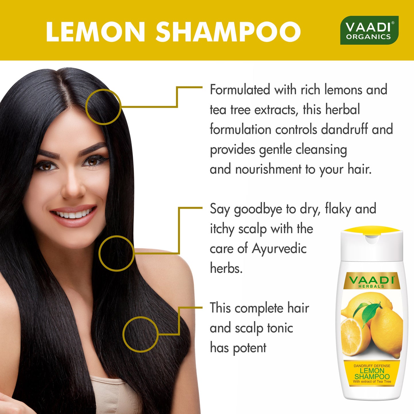 Dandruff Defense Organic Lemon Shampoo with Tea Tree Extract - Ultra Nutrient Rich Corn Rose Conditioner (2 x 110 ml/4 fl oz)