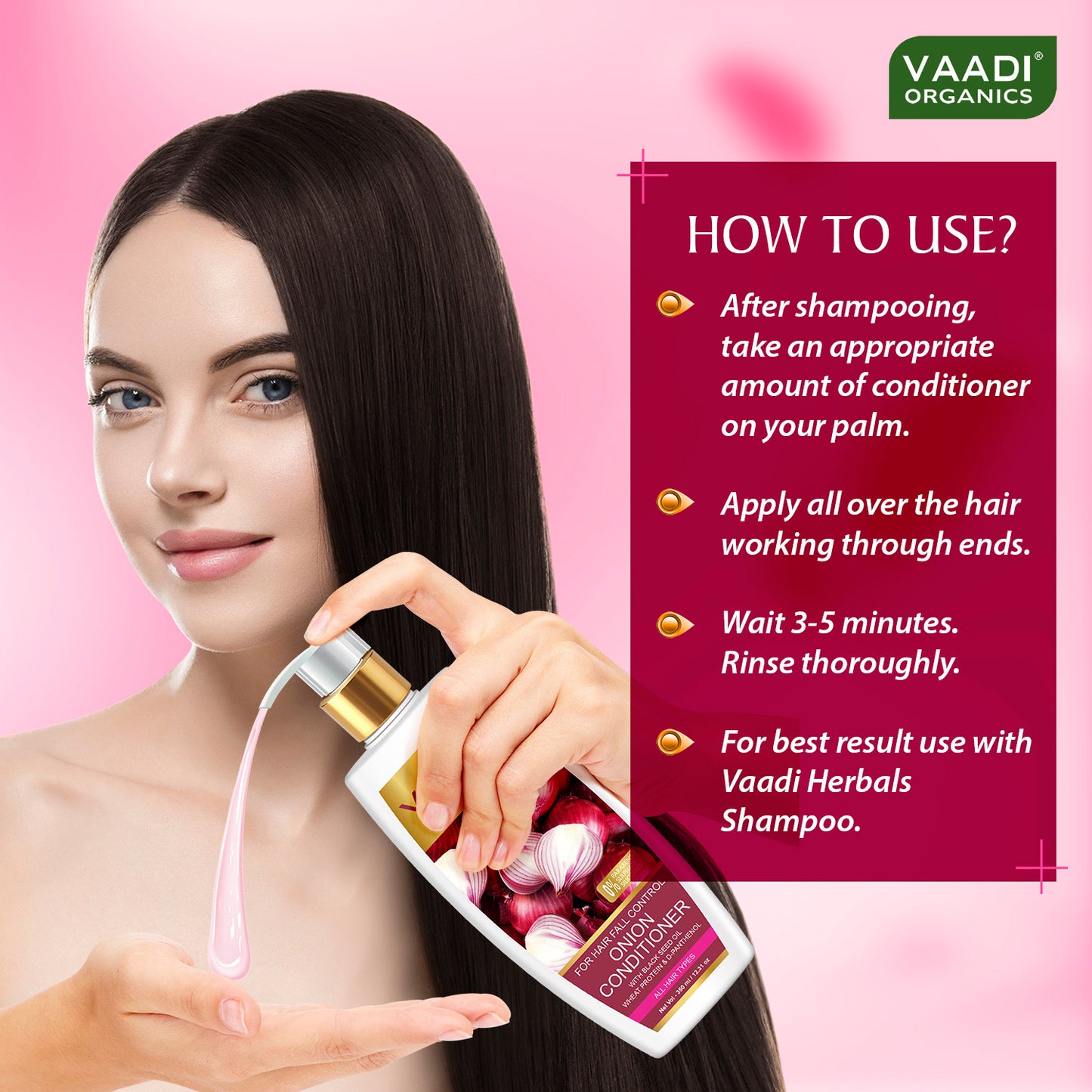 Organic Anti Hair Fall Complete Pack - Onion Shampoo (350 ml), Onion Conditioner (350 ml) & Amla Hair Oil (200 ml)