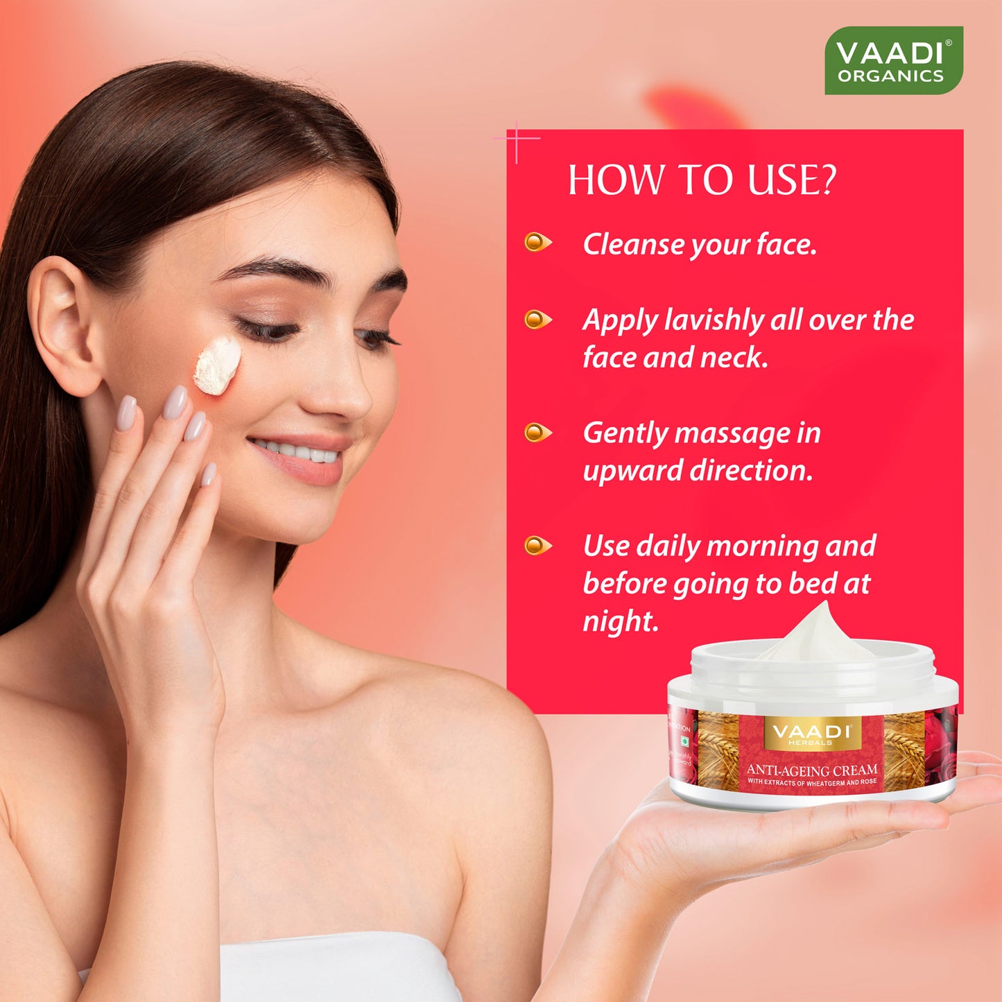 Organic Anti Ageing Cream with (150 gms) with free Organic Aloe Vera Facial Bar (25 gms)