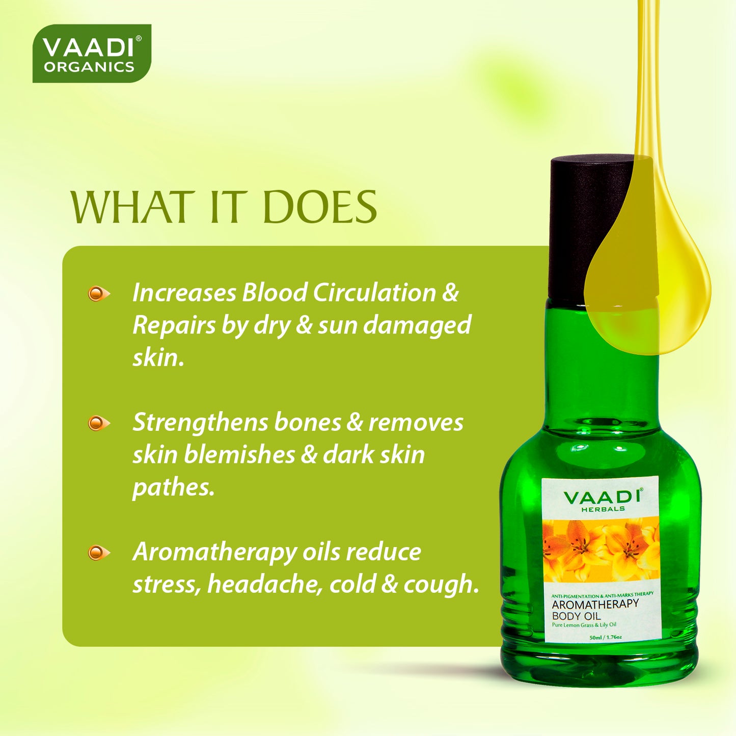 Organic Lemongrass Oil with Lily Extract - Aromatherapy - Strengthens Bones - Relieves Headache- Heals Skin (2 x 110 ml/4 fl oz)