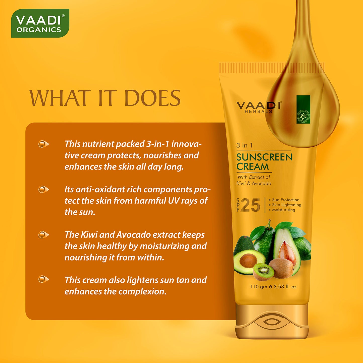 Sunscreen Gel With Mix Fruit Extract SPF 25 (110 gms / 4 oz)