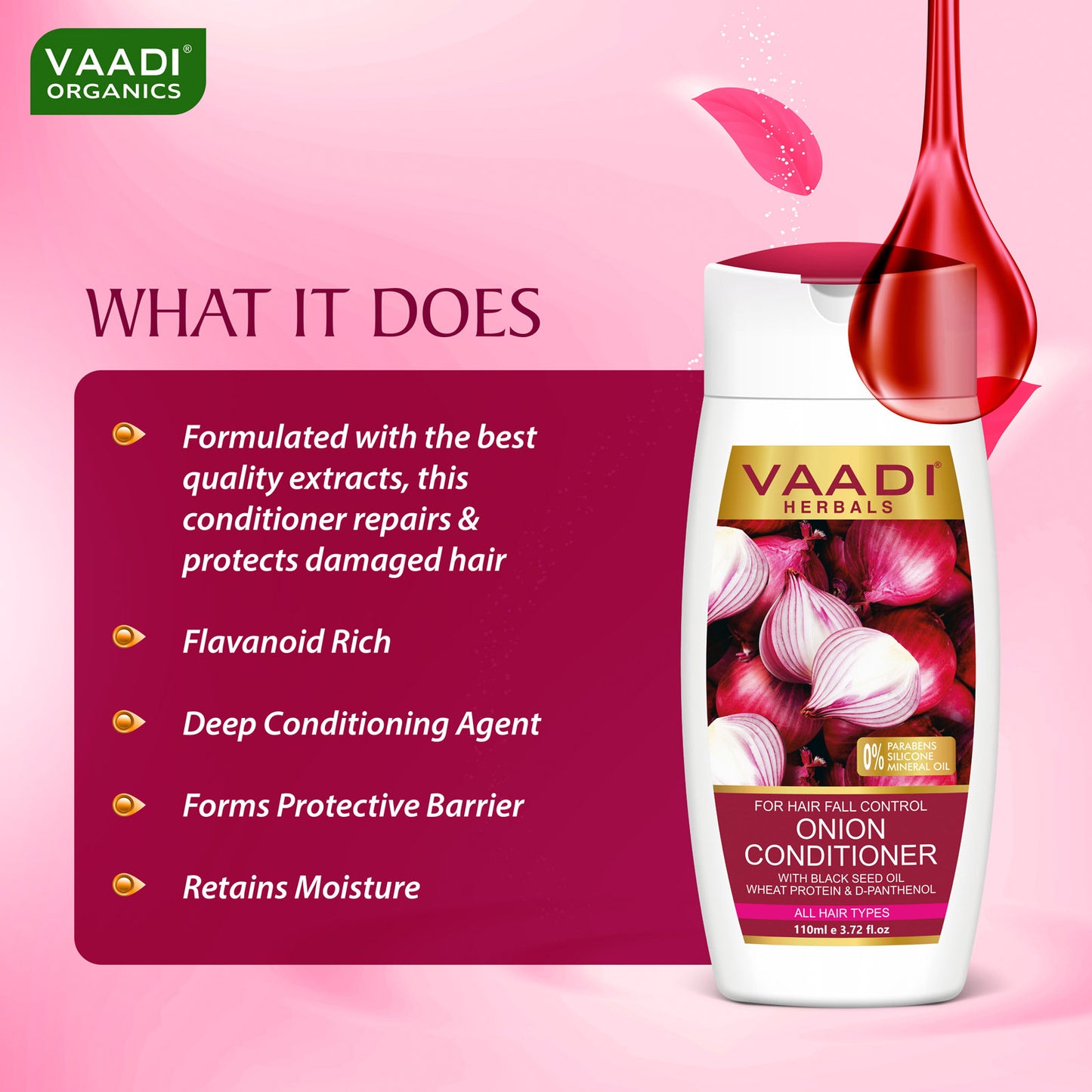Hair-Fall Control Organic Onion Shampoo With Organic Onion Conditioner (2 x 110ml / 4 fl oz)