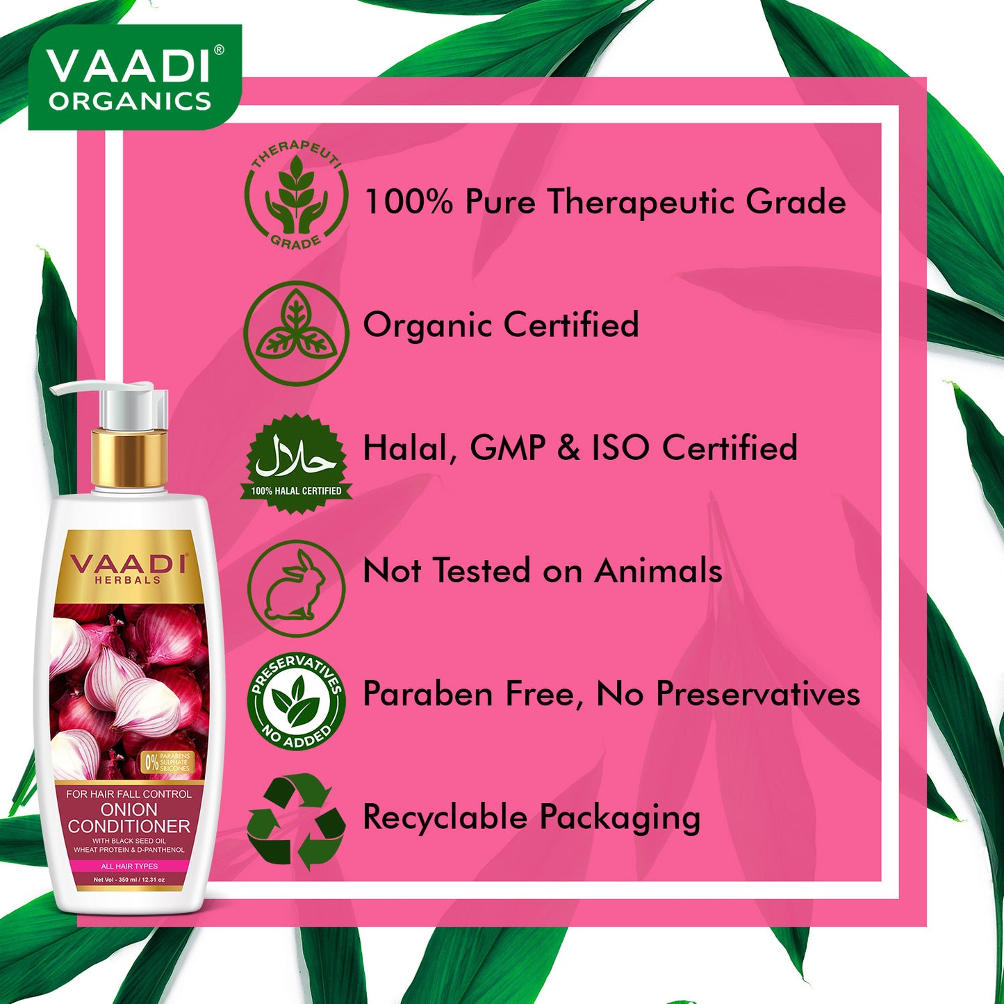 Organic Anti Hair Fall Complete Pack - Onion Shampoo (350 ml), Onion Conditioner (350 ml) & Amla Hair Oil (200 ml)