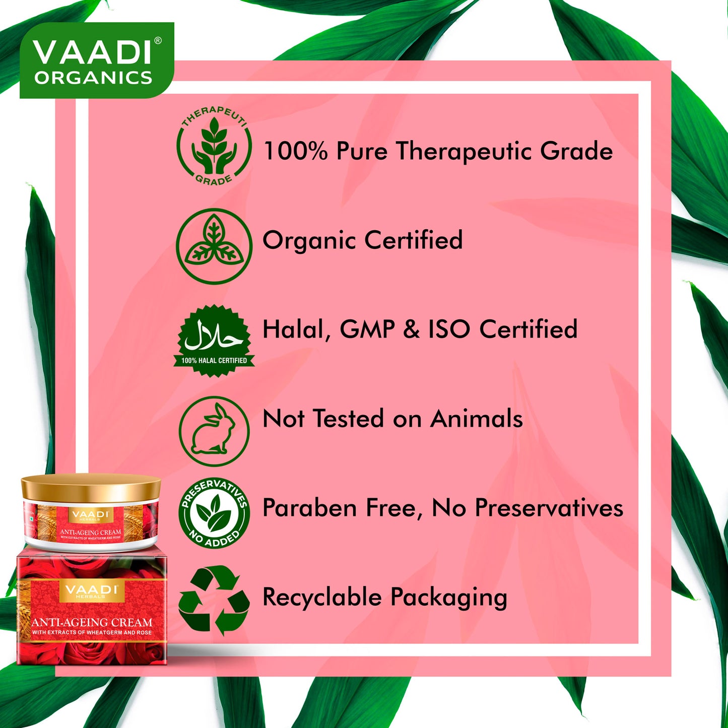 Organic Anti Ageing Cream with (150 gms) with free Organic Aloe Vera Facial Bar (25 gms)