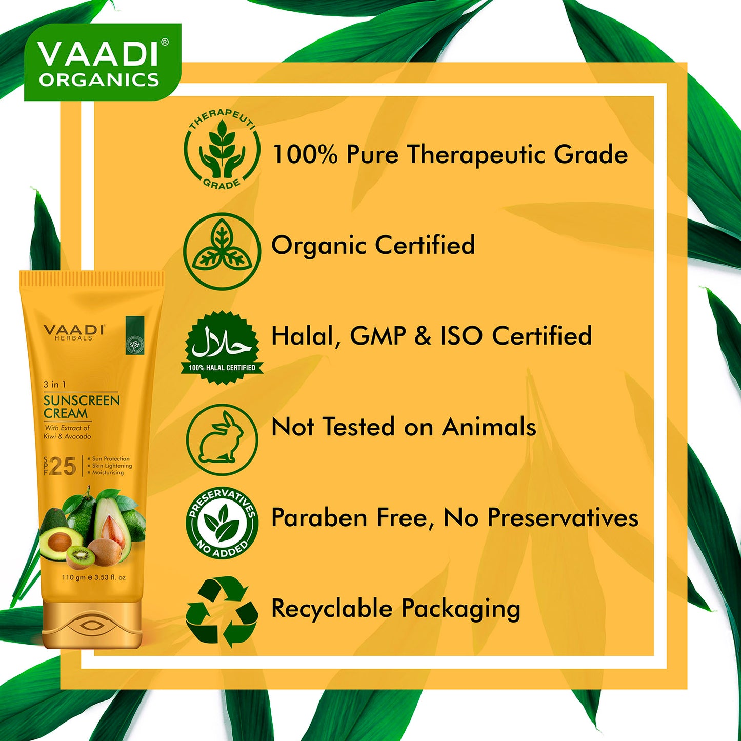 Sunscreen Gel With Mix Fruit Extract SPF 25 (110 gms / 4 oz)