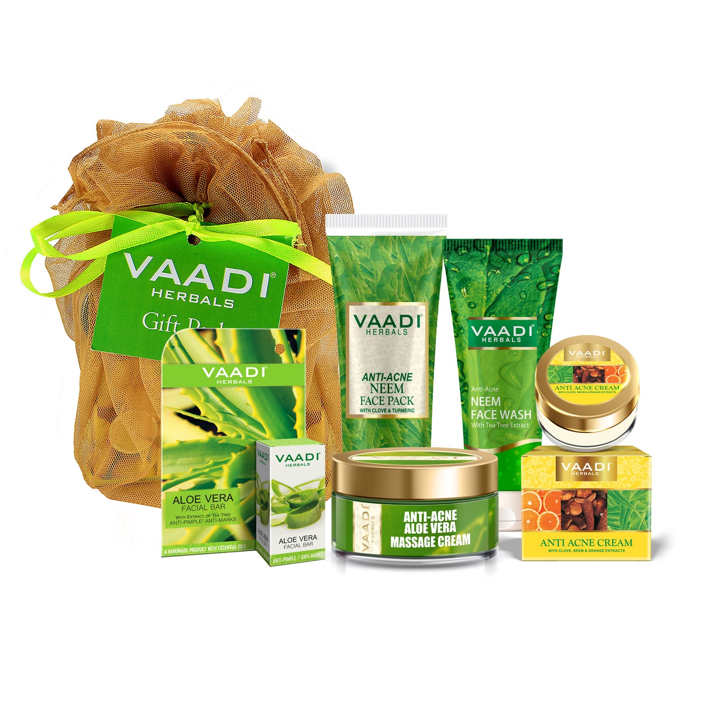 Acne Treatment Set - Organic Aloe Vera - Removes Acne & Pimple Marks (285 gms / 10 oz)