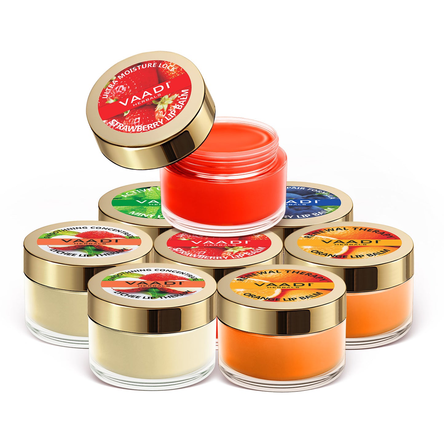 Assorted Organic Lip Balms - Ultra Moisturizing Shea Butter Lip Balms (8 x 10 gms/0.4 oz)
