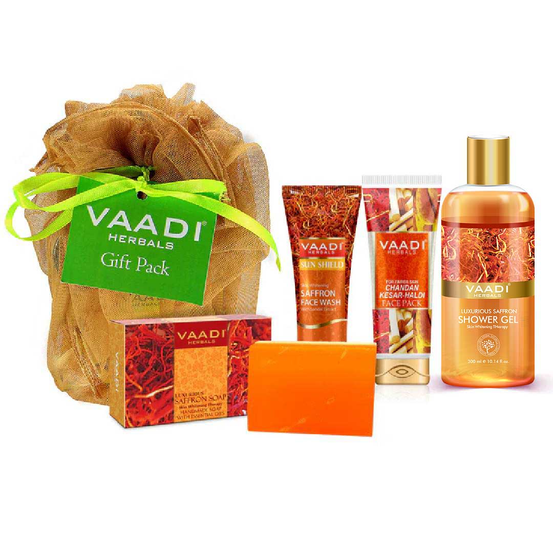 Luxurious Organic Saffron – Skin Whitening Set (Visibly Fair Skin) (555 gms / 19.6 oz)