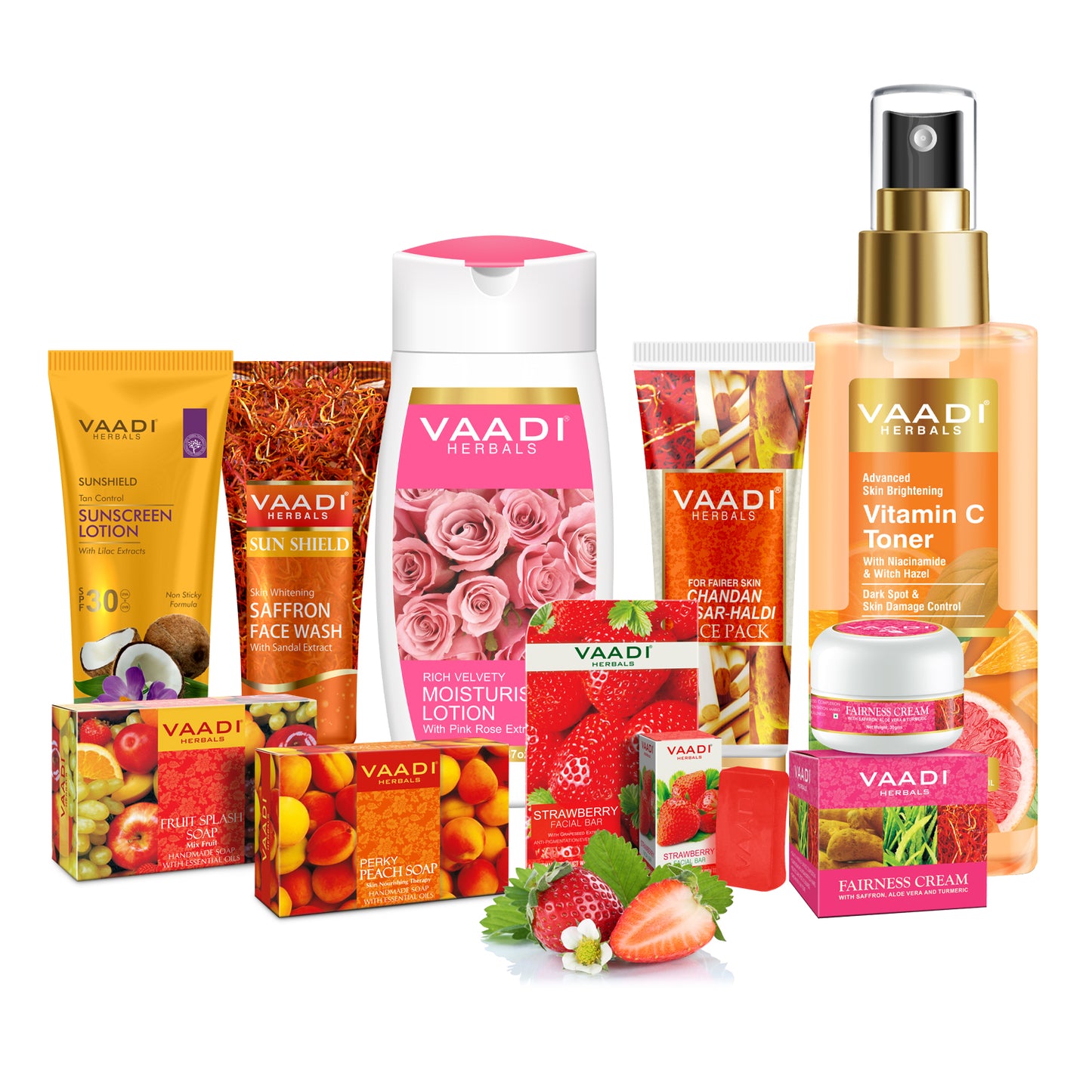 Organic Skin Brightening Set - Get Visibly Fair Skin. Removes Blemishes, Pigmentation & Spots