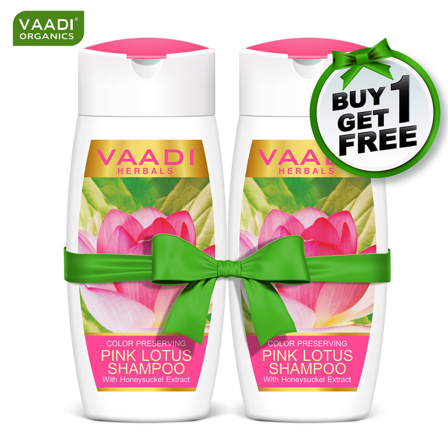 Color Preserving Organic Pink Lotus Shampoo with Honeysuckle Extract - Nourishes Treated Hair - Moisturizes Hair (110ml / 4 fl oz) (Buy 1 Get 1 Free)