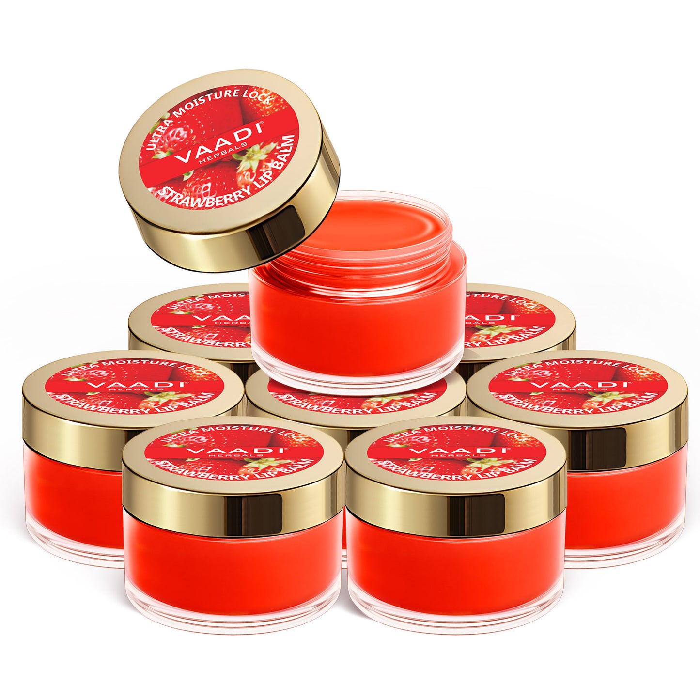 Nourishing Organic Strawberry and Honey Lip Balm (8 x 06 gms/0.25 oz)