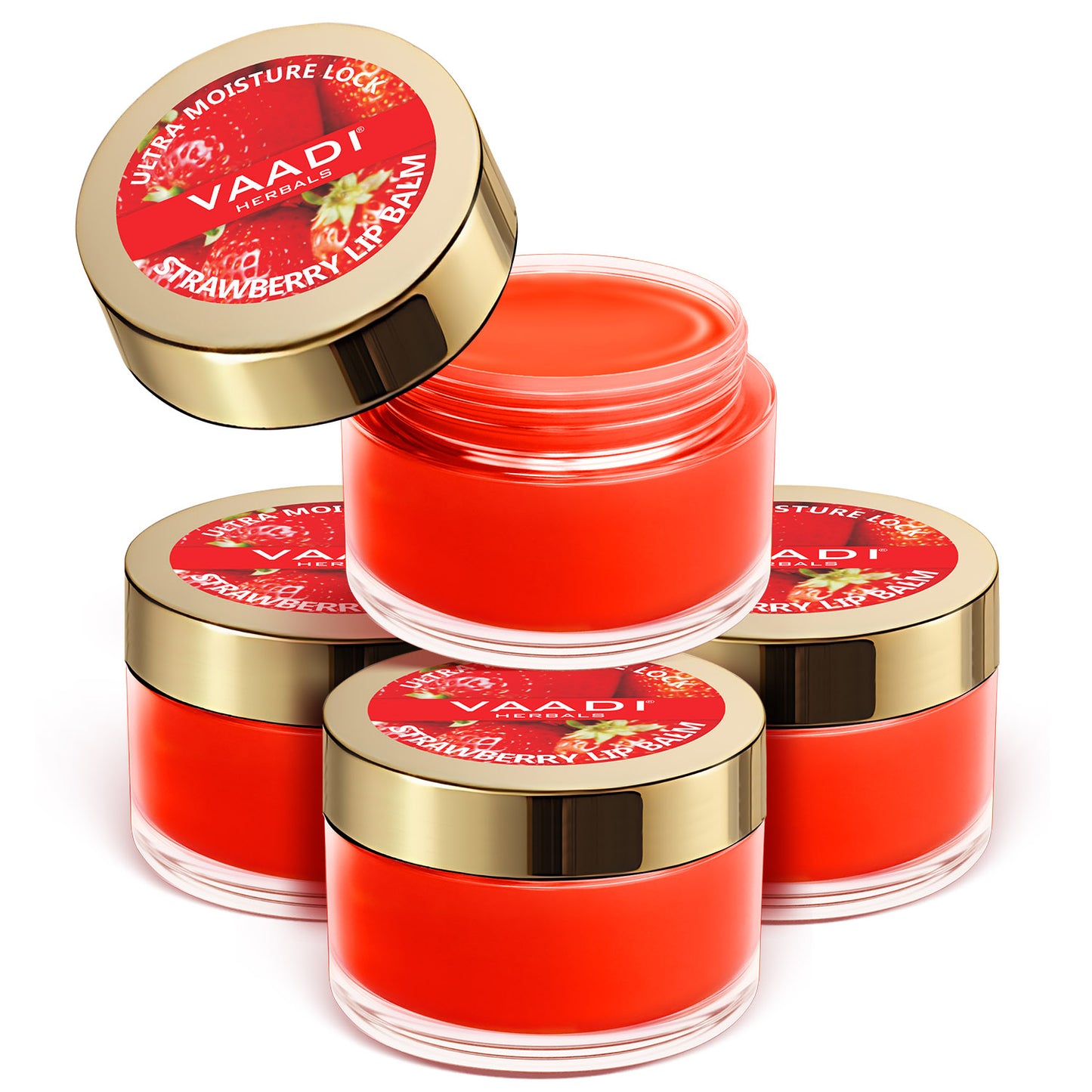 Nourishing Organic Strawberry and Honey Lip Balm (4 x 06 gms/0.25 oz)