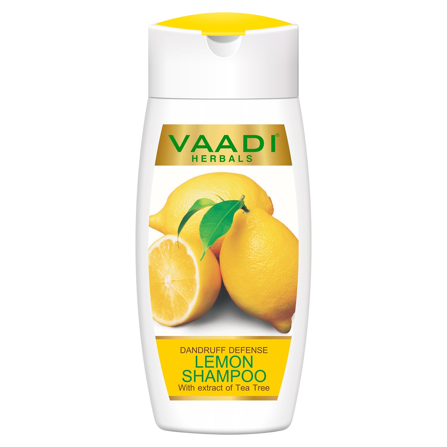 Dandruff Defense Organic Lemon Shampoo with Tea Tree Extract - Disinfects Scalp - Prevents Hairfall (110 m/ 4 fl oz)