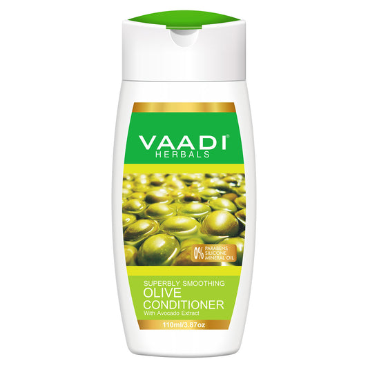Multi Vitamin Organic Rich Olive Conditioner with Avocado Extract - Makes Hair Lustrous - Adds Bounce to Hair (110 ml/ 4 fl oz)