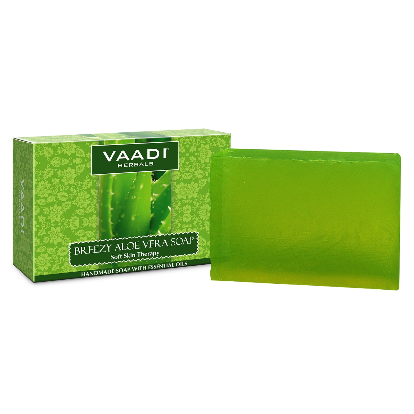 Breezy Organic Aloe Vera Soap with Honey - Anti Infective Therapy - Cleanses & Soothes Skin (75 gms / 2.7 oz)