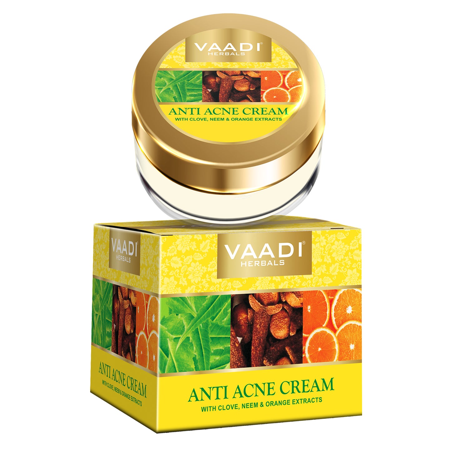 Organic Anti Acne Cream with Clove Oil & Neem Extract - Anti Bacterial Therapy - Controls Excess Oil - Prevents Acne (30 gms / 1.1 oz)
