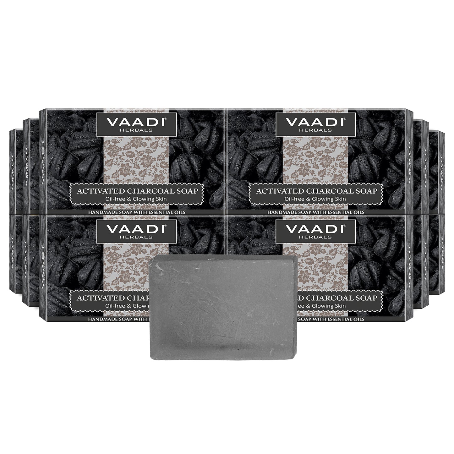 Activated Charcoal Soap - Detoxifies Skin - Brighten The Skin Tone (12 x 75 gms / 2.7 oz)