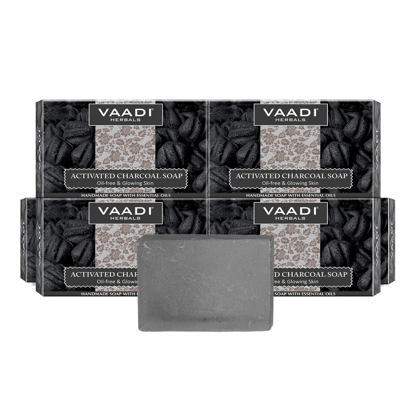 Activated Charcoal Soap - Detoxifies Skin - Brighten The Skin Tone (3 x 75 gms / 2.7 oz)