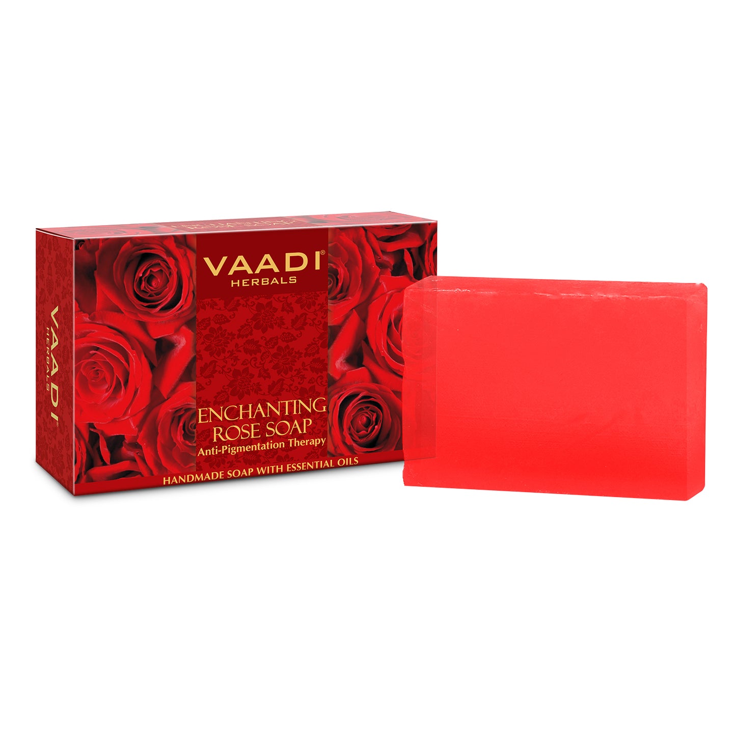 Enchanting Organic Rose Soap with Mulberry Extract - Anti Pigmentation Therapy - Lightens Dark Spots & Patches (75 gms/2.7 oz)