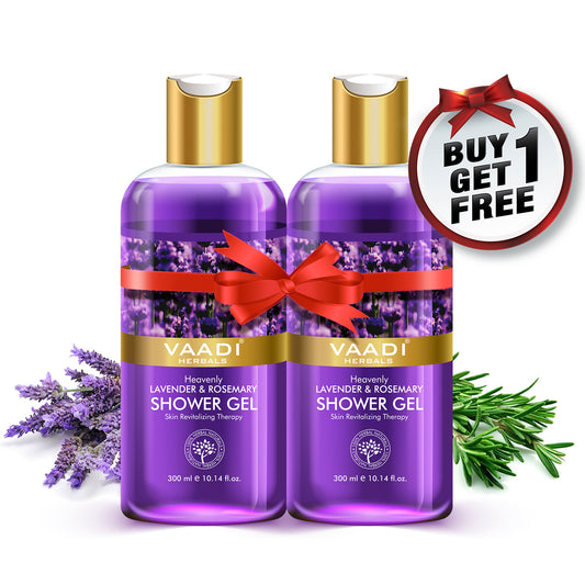 Organic Lavender & Rosemary Shower Gel - Skin Rejuvenating Therapy (2 x 300 ml / 10.2 fl oz) - (Buy 1 Get 1 Free)