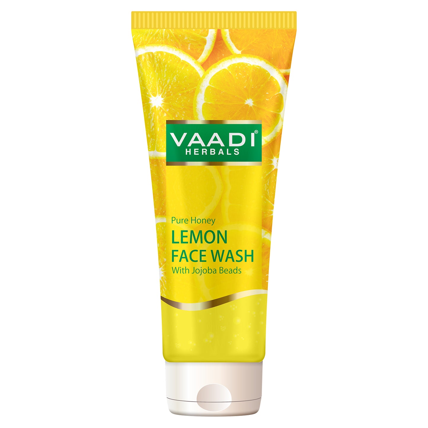 Skin Hydrating Organic Lemon Face Wash with Jojoba Beads - Removes Excess Oil - Prevents Acne (60 ml / 2.1 fl oz)