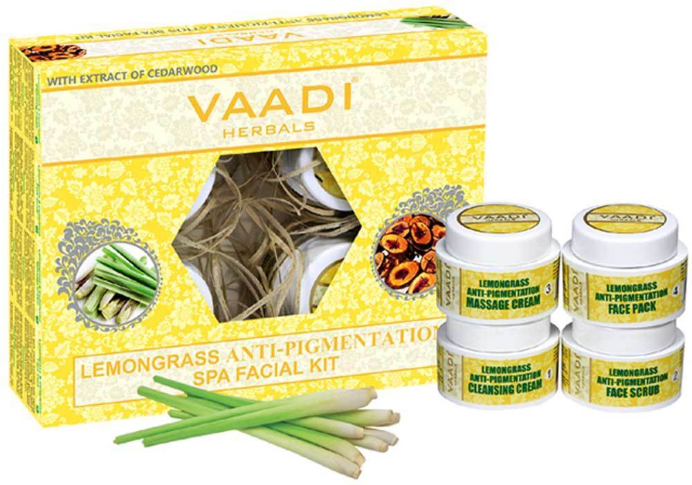 Anti Pigmentation Organic Lemongrass Facial Kit with Cedarwood Extract, Apricot Extract and Fenugreek (70 gms/2.5 oz)