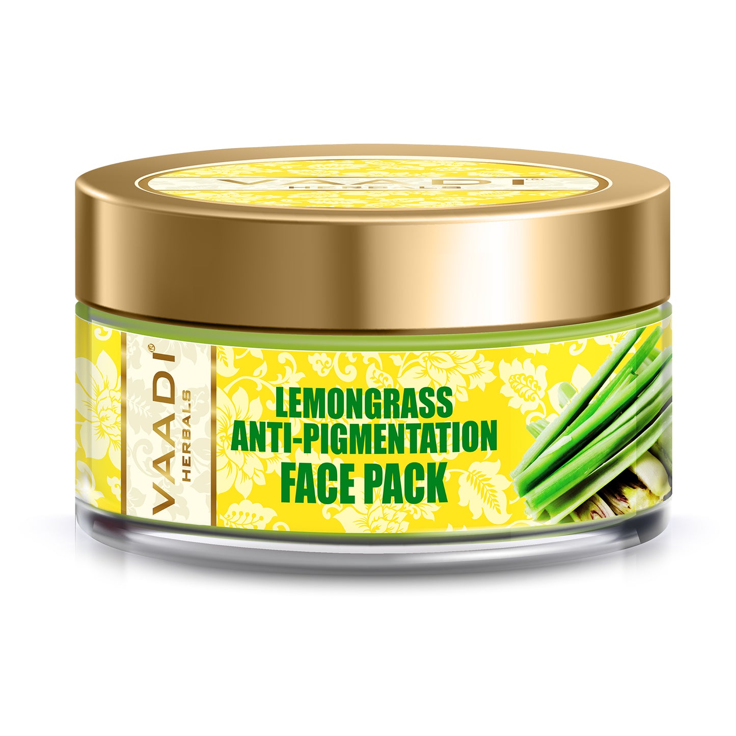 Anti Pigmentation Organic Lemongrass Face Pack with Cedarwood Extract- Removes Excess Oil & Impurities (70 gms/2.5 oz)