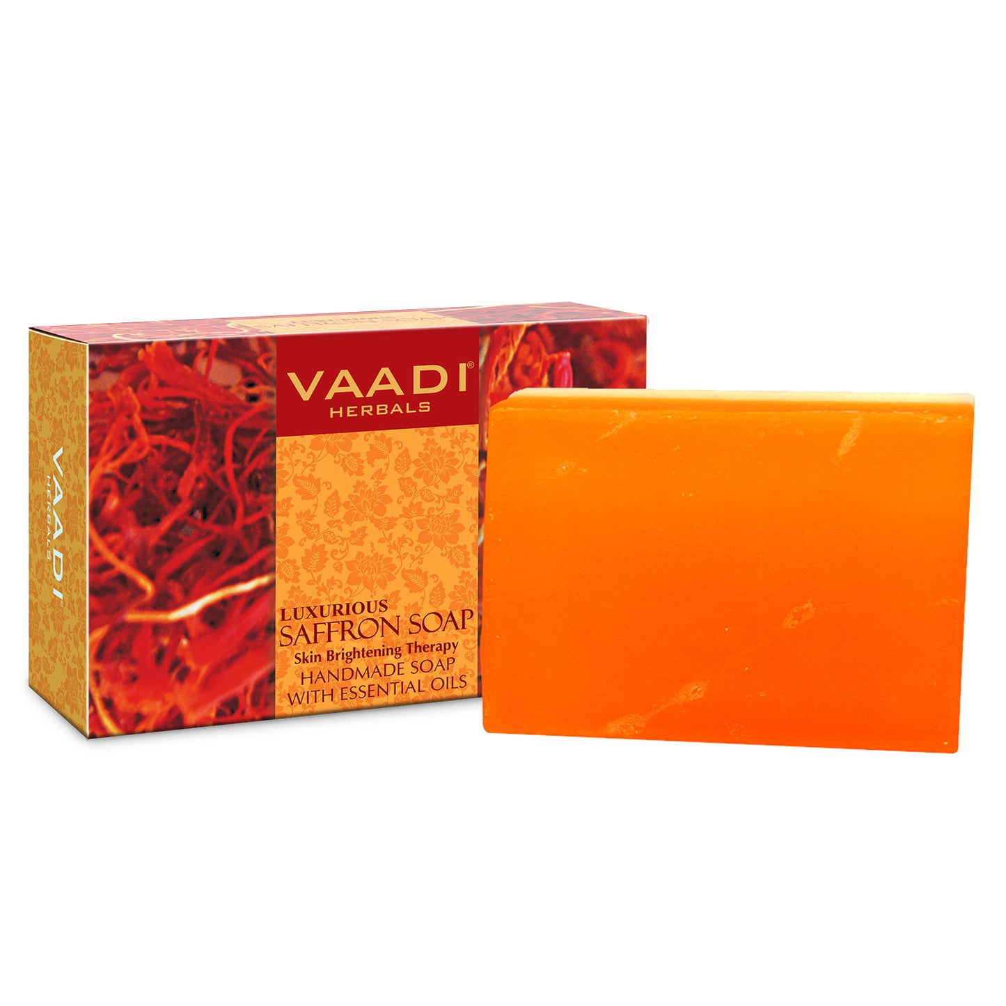 Luxurious Organic Saffron Soap - Skin Whitening Therapy - Evens Skin Tone - Lightens Marks ( 75 gms / 2.7 oz)