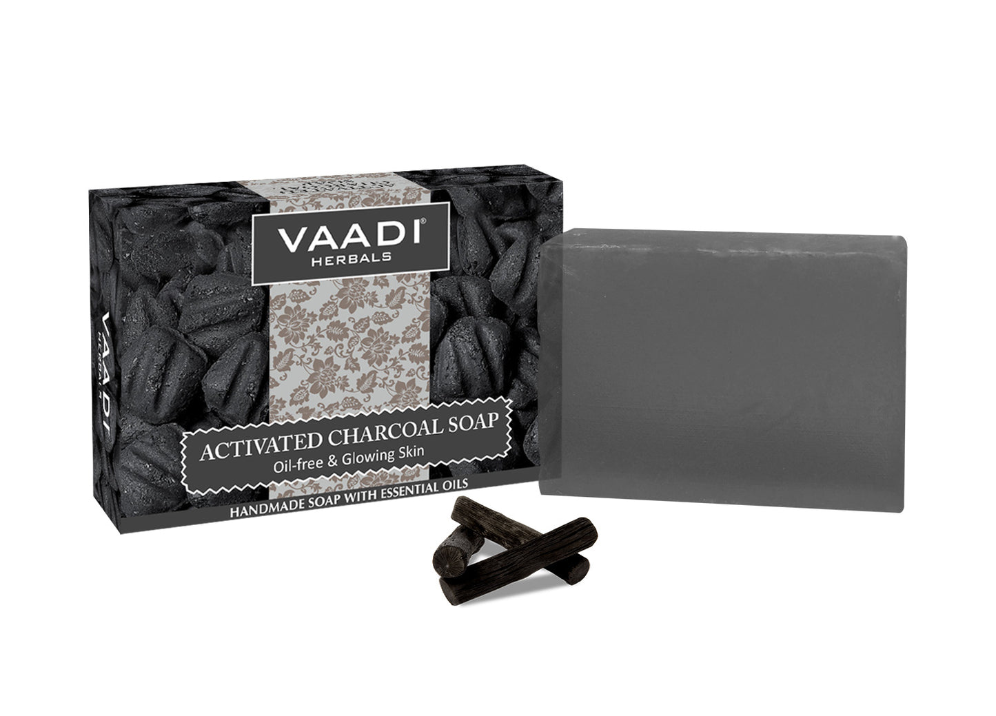 Activated Charcoal Soap - Detoxifies Skin - Brighten The Skin Tone  (75 gms / 2.7 oz)