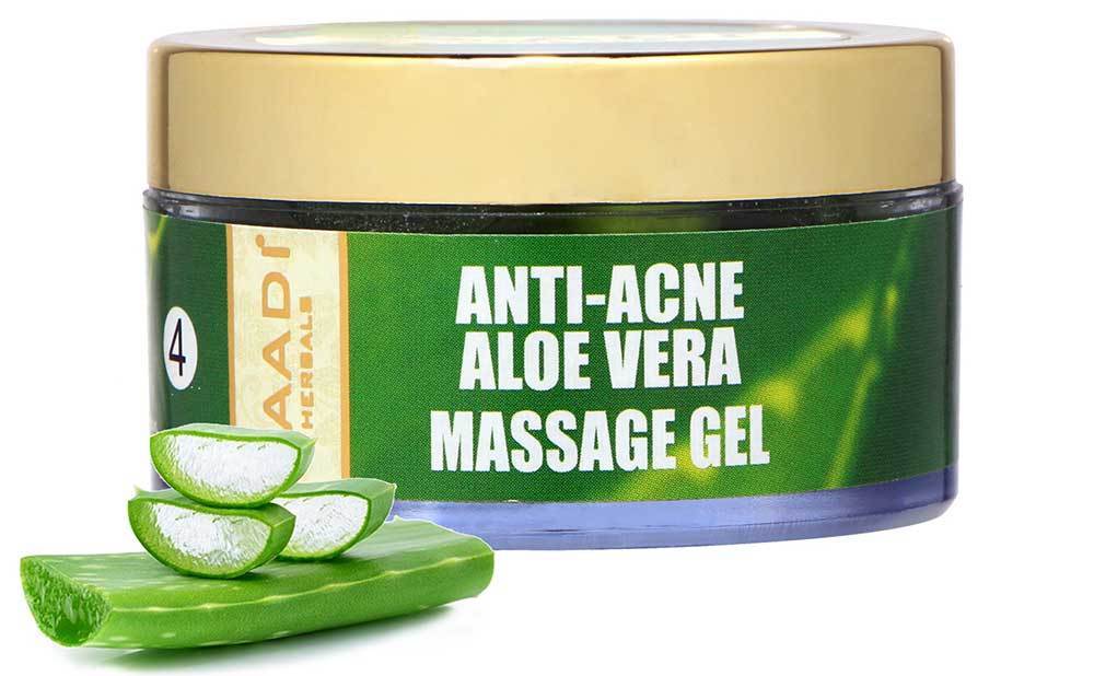Anti Acne Organic Aloe Vera Massage Gel - Removes Skin Impurities - Keeps Skin Soft (50 gms/ 2 oz)