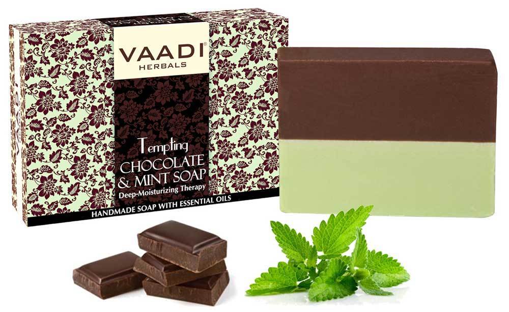 Tempting Organic Chocolate & Mint Soap - Deep Moisturising - Releives Irritated Skin ( 75 gms / 2.7 oz)
