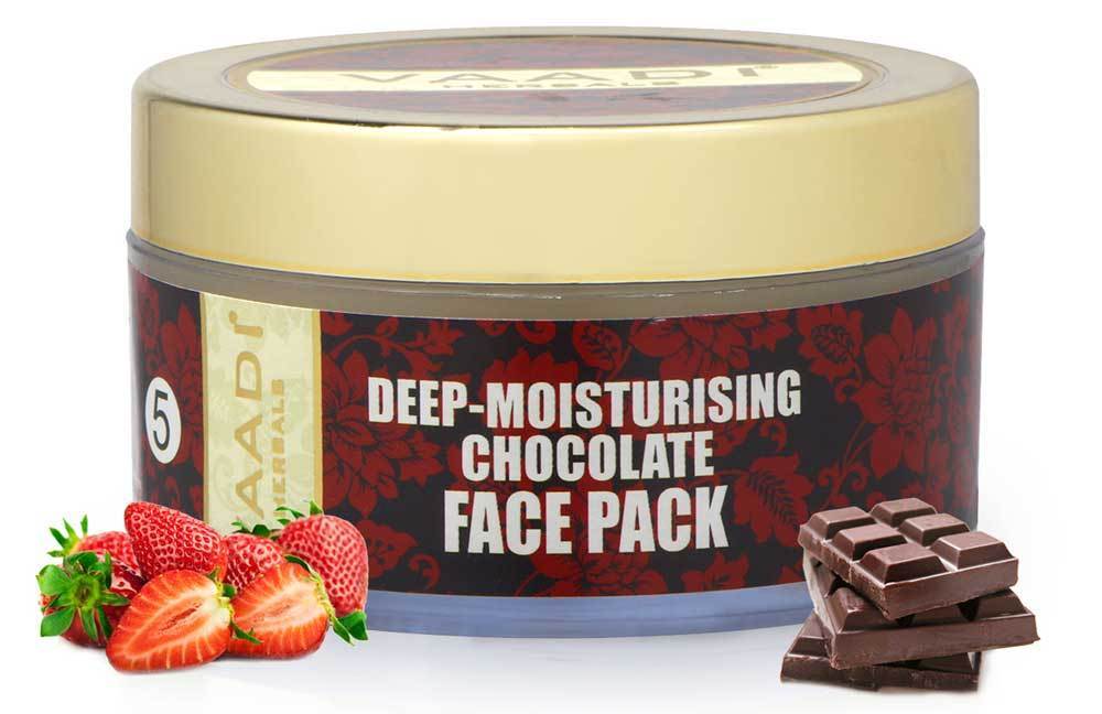 Organic Chocolate Face Pack with Strawberry Extract - Provides Skin Deep Hydration ( 70 gms/ 2.5 oz)