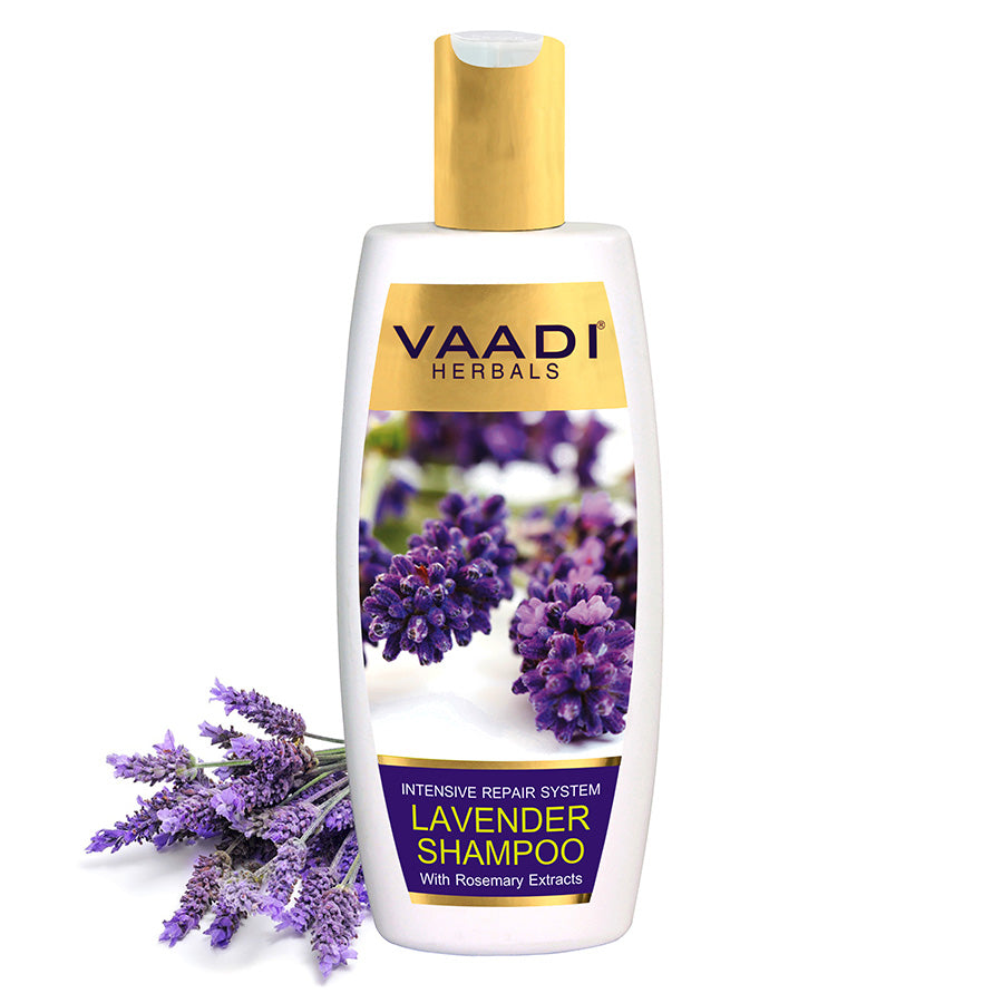 Intensive Repair Organic Lavender Shampoo with Rosemary Extract- Improves Hair Growth - Ultra Nourishing (350 ml/ 12 fl oz)