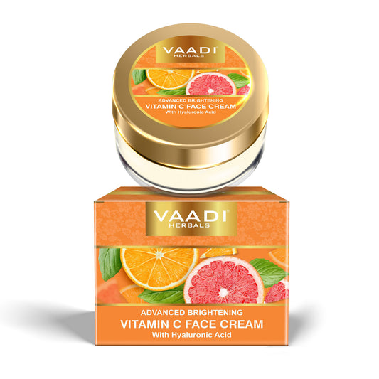 Organic Vitamin C Face Cream with Hyaluronic Acid (30 gms / 1.1 oz)