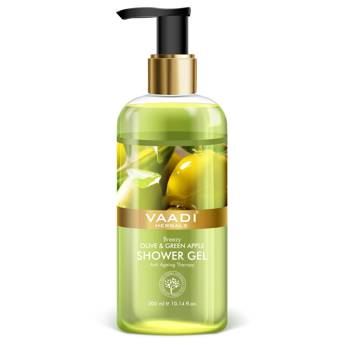 Fresh Springs Organic Shower Gel Gift Box - Refreshing Lemon and Basil & Breezy Olive and Green Apple 300 ml - Exotic Bathing Experience