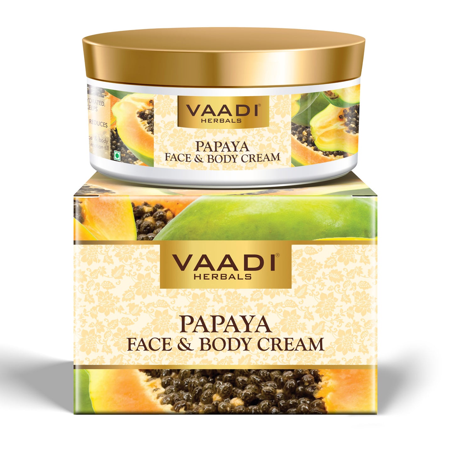 Organic Papaya Face & Body Cream - Maintains Skin Elasticity - Keeps Skin Youthful (150 gms/ 5.3 oz)