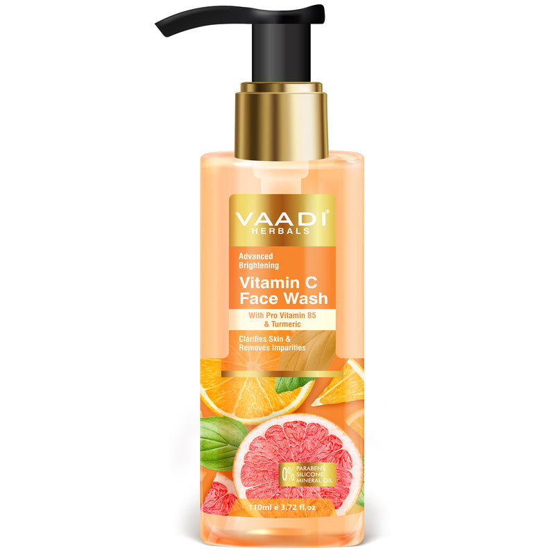 Advanced Brightening Vitamin C Face Wash With Pro Vitamin B5 & Turmeric (110 ml / 3.72 fl oz)