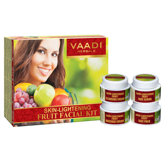 Skin Lightening Organic Fruit Facial Kit - For Deep Nourishment - Reducing Marks (70 gms / 2.5 oz)