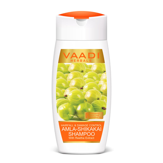 Hairfall & Damage Control Organic Shampoo (Indian Gooseberry Extract) - Promotes Hair Growth - Adds Shine to Hair (110 ml/4 fl oz)