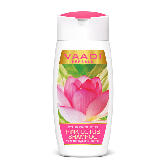 Color Preserving Organic Pink Lotus Shampoo with Honeysuckle Extract - Nourishes Treated Hair - Moisturizes Hair (110ml / 4 fl oz)