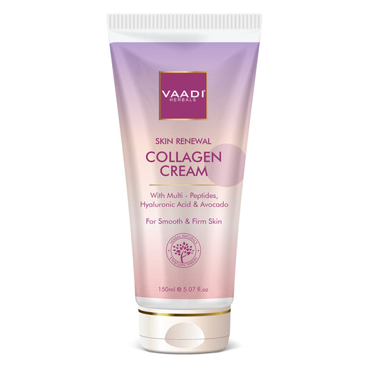 Skin Renewal Collagen Cream with Multi- Peptides, Hyaluronic Acid & Avocado|Boosts Collagen|Smooth & Firm Skin|Youthful Skin| Deeply Hydrates|Parabens Free|For All Skin Types( 150ml)