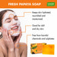 Organic Fresh Papaya Soap - Clears Impurities off Skin - Lightens Skin Tone - Gives a Natural Glow (12 x 75 gms / 2.7 oz)