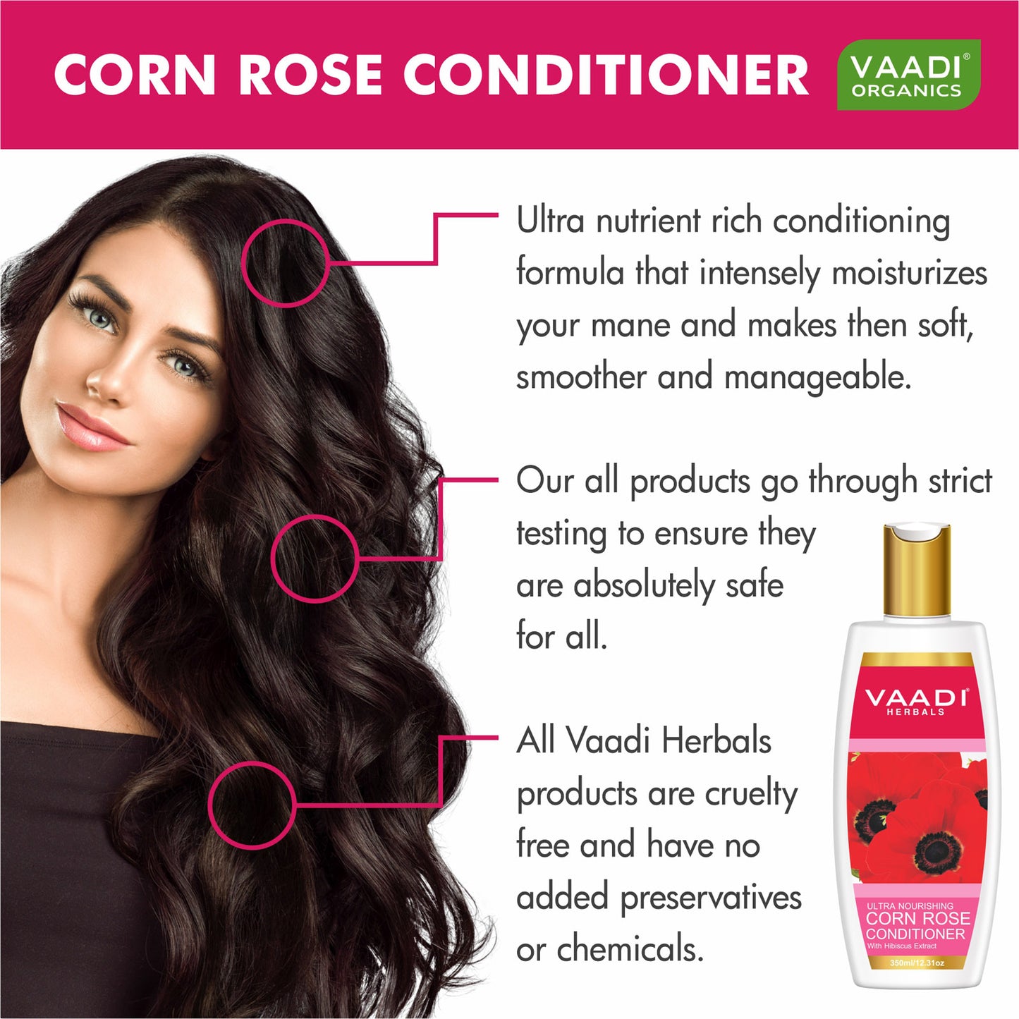 Hairfall & Damage Control Organic Shampoo (Indian Gooseberry Extract)-Rich Corn Rose Conditioner with Hibiscus Extract (2 x 350 ml / 12 fl oz)