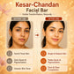 Organic Saffron Sandal Facial Bar with Orange Peel Extract - Lightens Marks- Makes Skin Flawless (25 gms/0.9 oz)