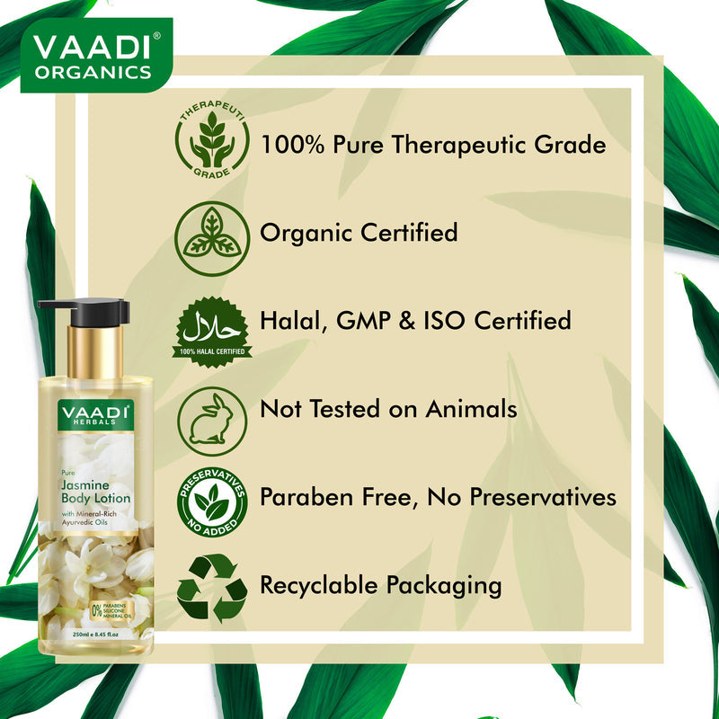 Jasmine Body Lotion with Mineral-Rich Ayurvedic Oils (250ml/8.45 fl oz)