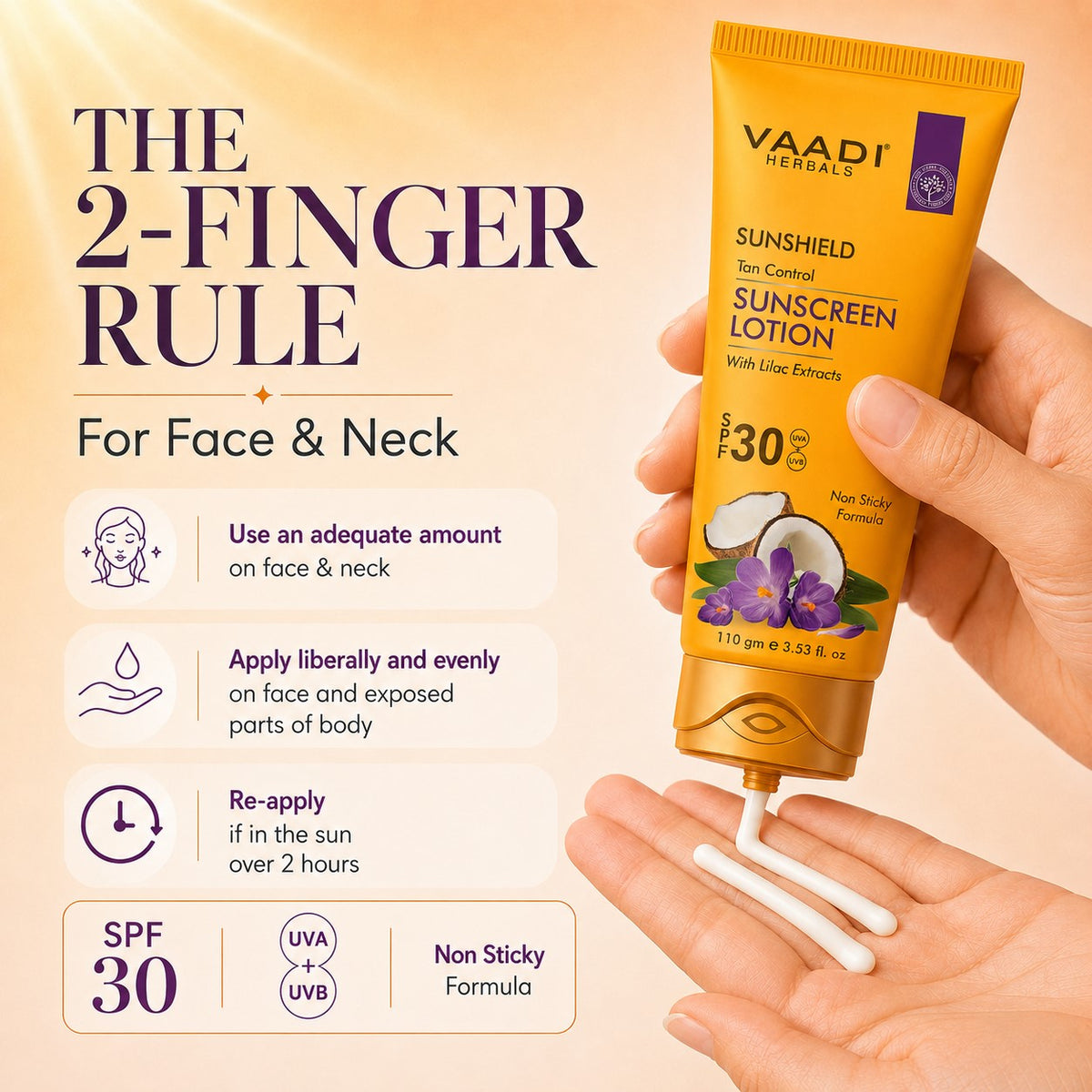Organic Sunscreen Lotion SPF 30 wth Lilac Extract - Anti oxidant Rich - Long Lasting - Protects from Sun Tan (110 ml / 4 fl oz)