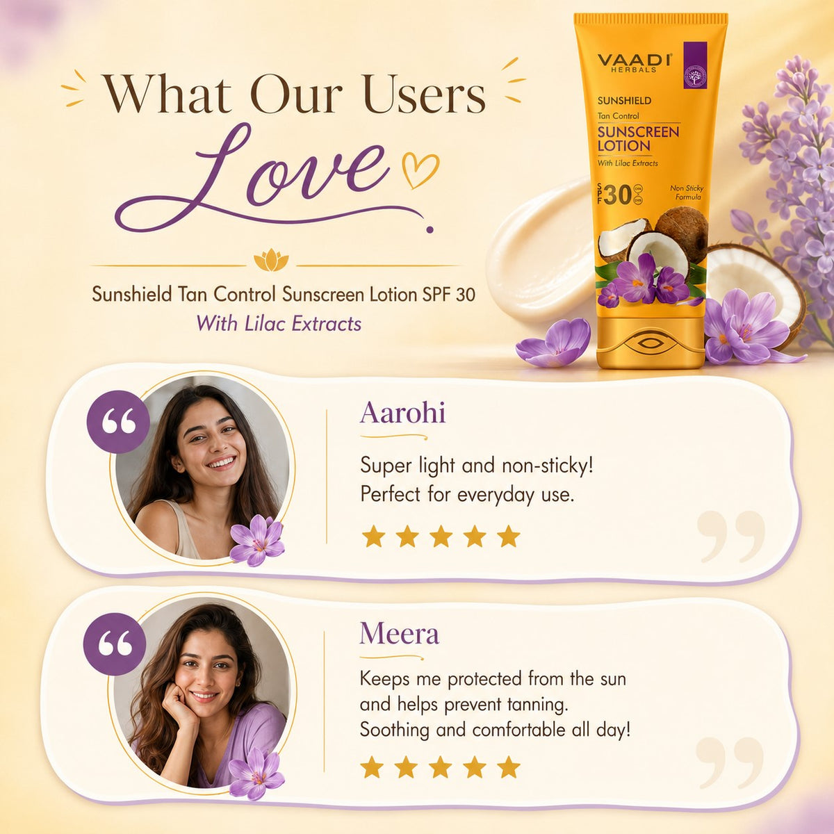 Organic Sunscreen Lotion SPF 30 wth Lilac Extract - Anti oxidant Rich - Long Lasting - Protects from Sun Tan (110 ml / 4 fl oz)
